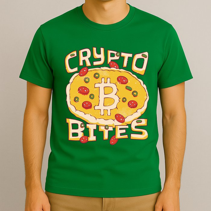 Crypto Bites Bitcoin Pizza T-Shirt