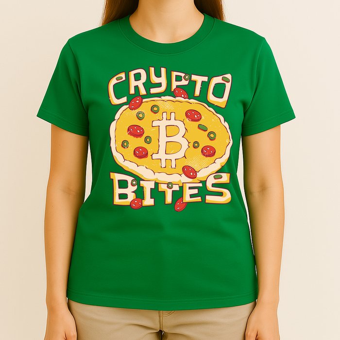 Crypto Bites Bitcoin Pizza T-Shirt
