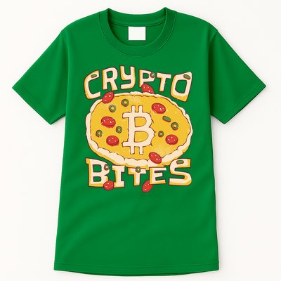 Crypto Bites Bitcoin Pizza Tall T-Shirt
