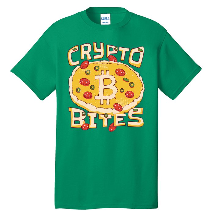 Crypto Bites Bitcoin Pizza Tall T-Shirt