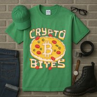 Crypto Bites Bitcoin Pizza Tall T-Shirt