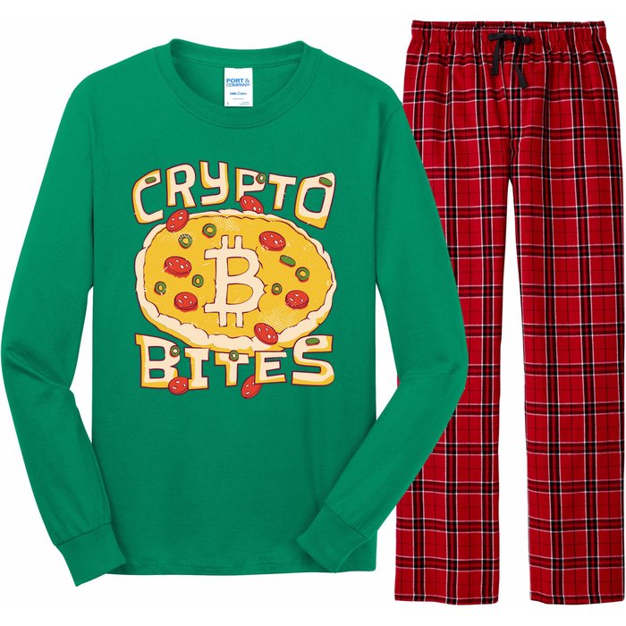 Crypto Bites Bitcoin Pizza Long Sleeve Pajama Set