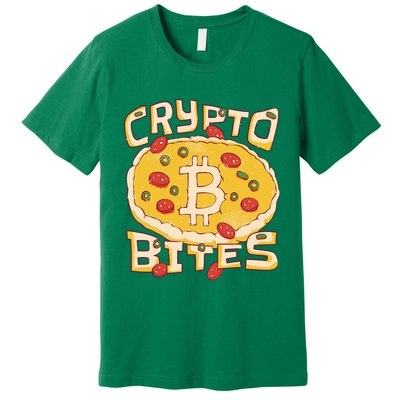 Crypto Bites Bitcoin Pizza Premium T-Shirt