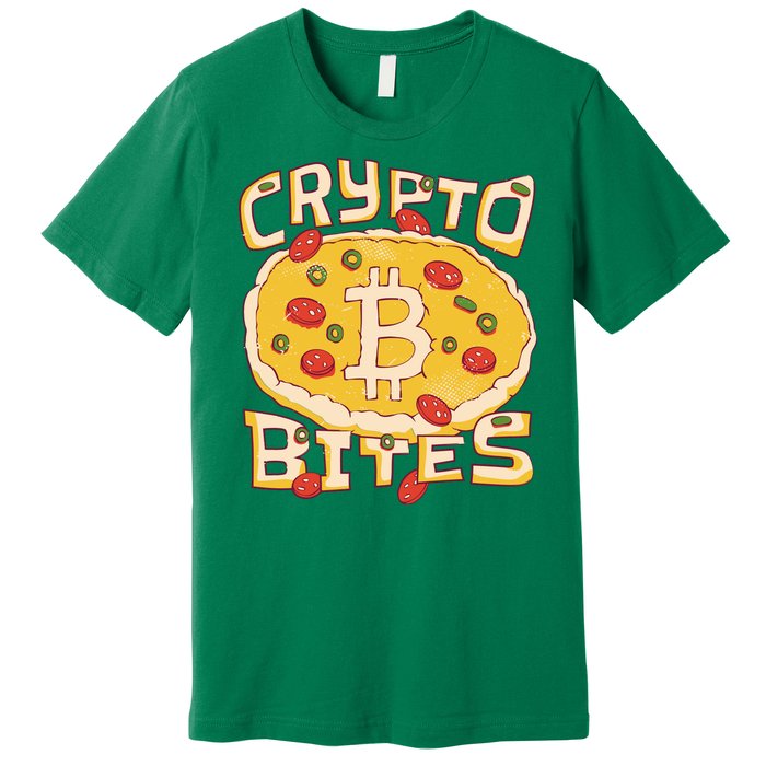 Crypto Bites Bitcoin Pizza Premium T-Shirt