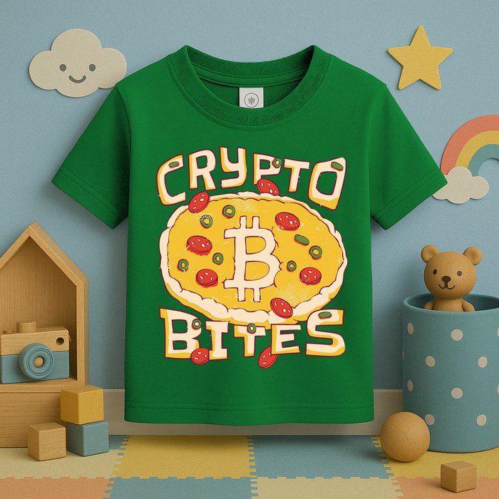 Crypto Bites Bitcoin Pizza Toddler T-Shirt