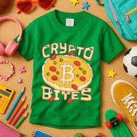 Crypto Bites Bitcoin Pizza Kids T-Shirt
