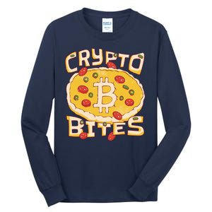 Crypto Bites Bitcoin Pizza Tall Long Sleeve T-Shirt