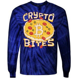 Crypto Bites Bitcoin Pizza Tie-Dye Long Sleeve Shirt