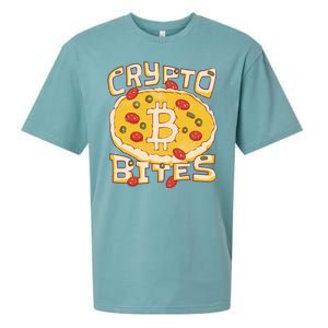 Crypto Bites Bitcoin Pizza Sueded Cloud Jersey T-Shirt