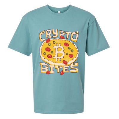Crypto Bites Bitcoin Pizza Sueded Cloud Jersey T-Shirt