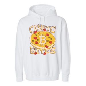 Crypto Bites Bitcoin Pizza Garment-Dyed Fleece Hoodie