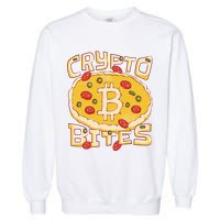 Crypto Bites Bitcoin Pizza Garment-Dyed Sweatshirt