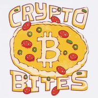 Crypto Bites Bitcoin Pizza Garment-Dyed Sweatshirt