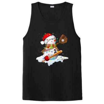 Christmas Baseball Bat Snowman Santa Snowflake PosiCharge Competitor Tank