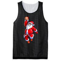 Christmas Basketball Black African American Santa Mesh Reversible Basketball Jersey Tank