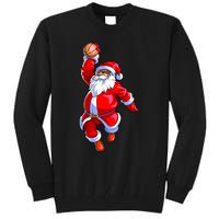 Christmas Basketball Black African American Santa Tall Sweatshirt