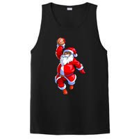 Christmas Basketball Black African American Santa PosiCharge Competitor Tank