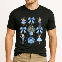 Coquette Blue Bow Nutcracker Xmas Merry Christmas Pajamas Performance Shirt