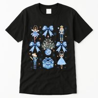 Coquette Blue Bow Nutcracker Xmas Merry Christmas Pajamas Tall T-Shirt