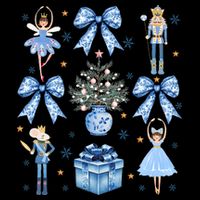 Coquette Blue Bow Nutcracker Xmas Merry Christmas Pajamas Impact Tech Backpack