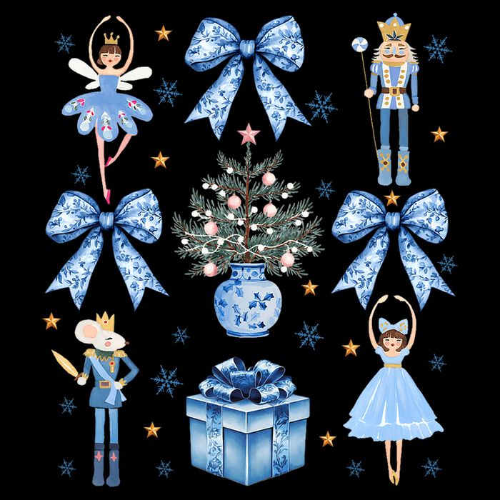 Coquette Blue Bow Nutcracker Xmas Merry Christmas Pajamas Impact Tech Backpack