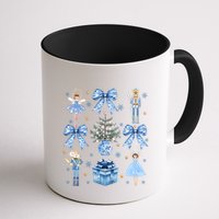 Coquette Blue Bow Nutcracker Xmas Merry Christmas Pajamas Mug