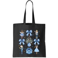 Coquette Blue Bow Nutcracker Xmas Merry Christmas Pajamas Bag