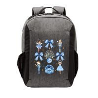 Coquette Blue Bow Nutcracker Xmas Merry Christmas Pajamas Vector Backpack