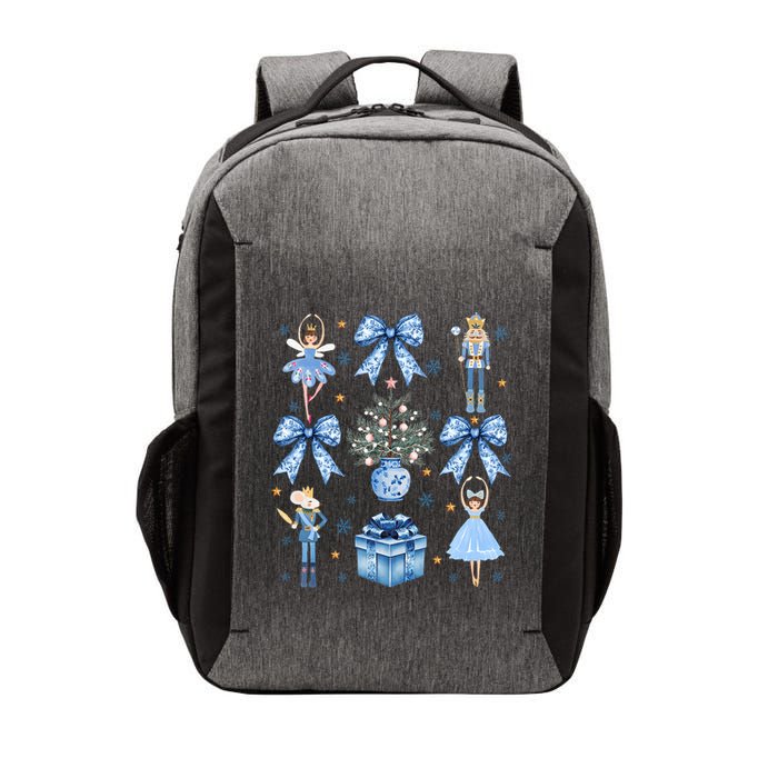 Coquette Blue Bow Nutcracker Xmas Merry Christmas Pajamas Vector Backpack