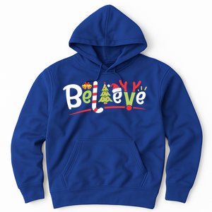 Christmas Believe Boys Girls Santa Hat Xmas Tree Antlers Gift Hoodie