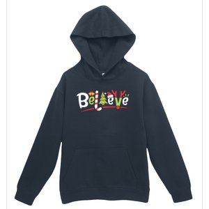 Christmas Believe Boys Girls Santa Hat Xmas Tree Antlers Gift Urban Pullover Hoodie