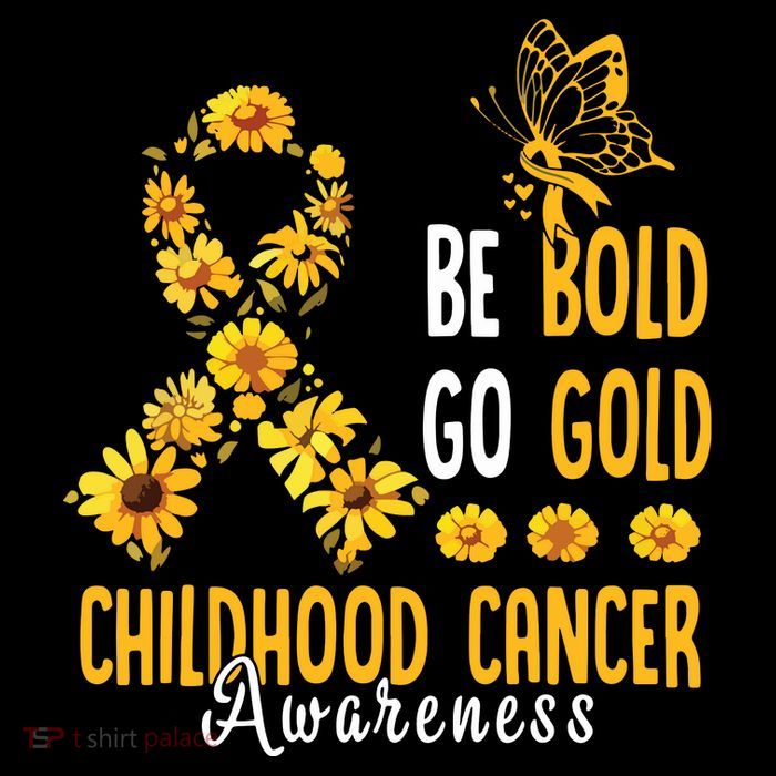 Childhood Be Bold Go Gold Childhood Cancer Awareness Flower Tall T-Shirt