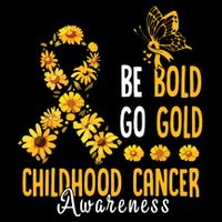 Childhood Be Bold Go Gold Childhood Cancer Awareness Flower Toddler Hoodie