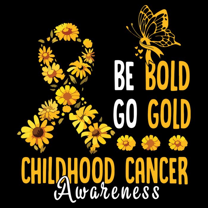 Childhood Be Bold Go Gold Childhood Cancer Awareness Flower Toddler Hoodie