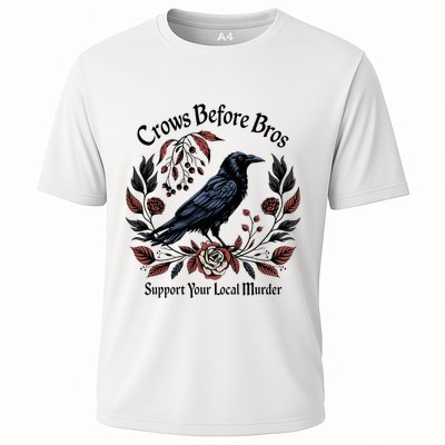 Crows Before Bros Support Your Local Murder Cooling Performance Crew T-Shirt