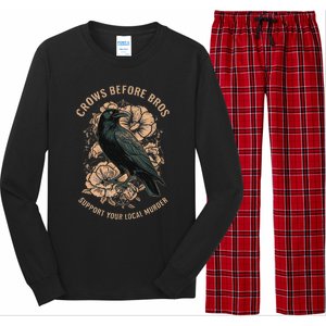 Crows Before Bros Long Sleeve Pajama Set