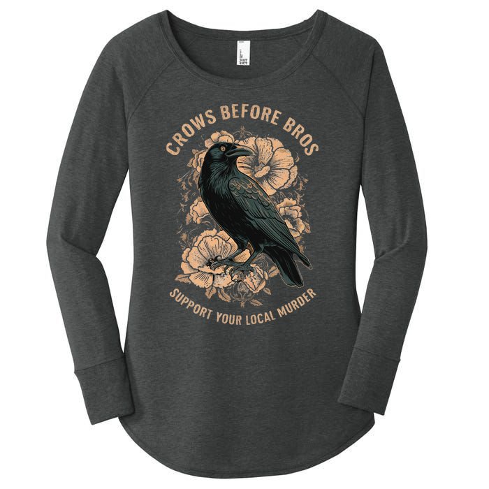 Crows Before Bros Women's Perfect Tri Tunic Long Sleeve Shirt