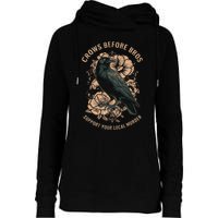 Crows Before Bros Womens Funnel Neck Pullover Hood