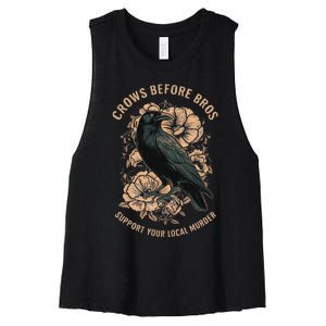 Crows Before Bros Women's Racerback Cropped Tank