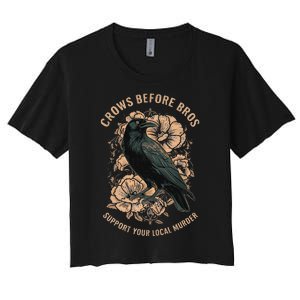 Crows Before Bros Women's Crop Top Tee