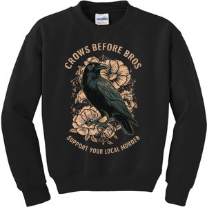 Crows Before Bros Kids Sweatshirt