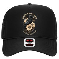 Crows Before Bros Support Your Local Murder Design Trucker Hat