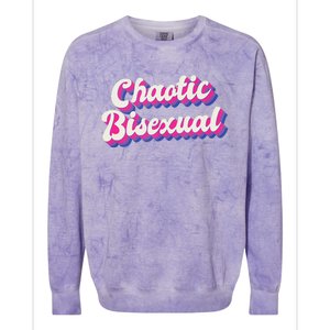 Chaotic Bisexual Bi LGBT Bisexual Pride Colorblast Crewneck Sweatshirt