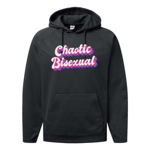 Chaotic Bisexual Bi LGBT Bisexual Pride Performance Fleece Hoodie