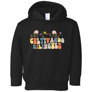 Cultivando Bilingues Best Spanish Teacher Dual Language Crew Toddler Hoodie