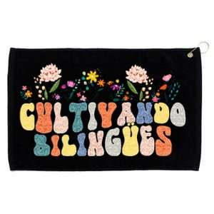 Cultivando Bilingues Best Spanish Teacher Dual Language Crew Grommeted Golf Towel