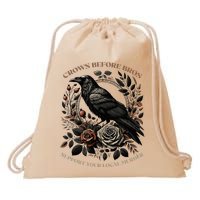 Crows Before Bros Support Your Local Murder Drawstring Bag