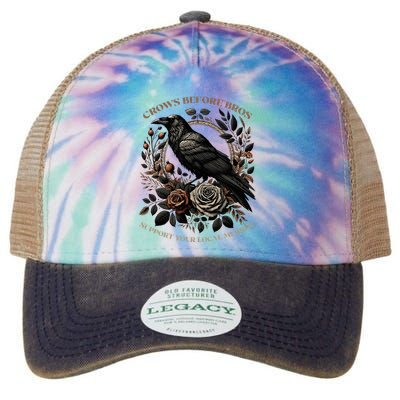 Crows Before Bros Support Your Local Murder Legacy Tie Dye Trucker Hat