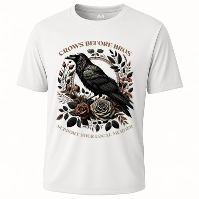 Crows Before Bros Support Your Local Murder Cooling Performance Crew T-Shirt