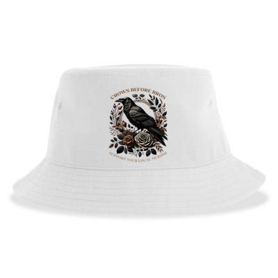 Crows Before Bros Support Your Local Murder Sustainable Bucket Hat